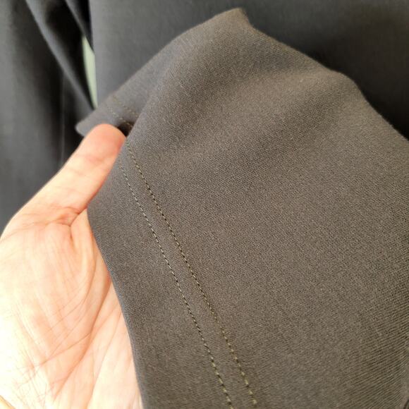 Eileen Fisher Chocolate Brown Heavyweight Rayon Knit Dress Pants, L, NWT - Picture 5 of 13